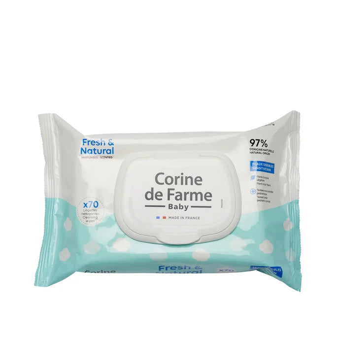 BABY WIPES FRESH N NAT 70PCS BIODEGRADABLE