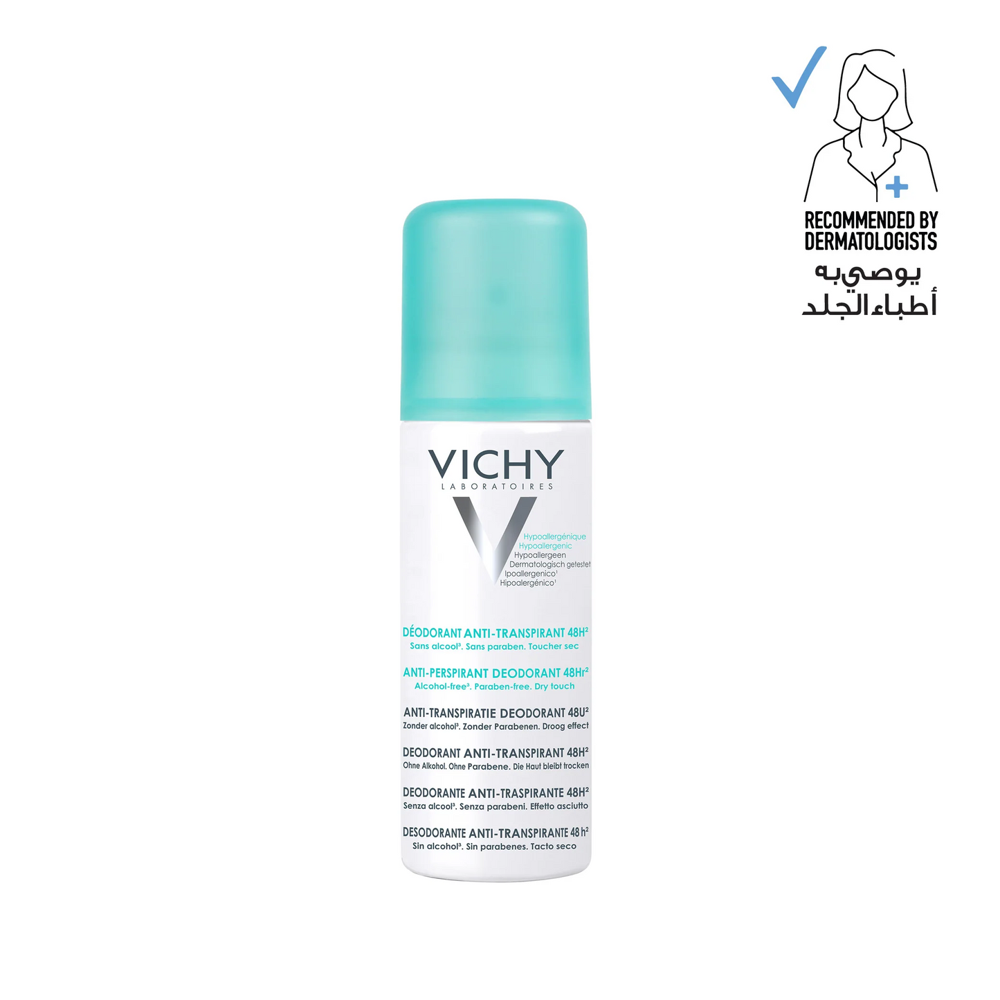 Vichy deo spray anti traces 4 8h 125ml