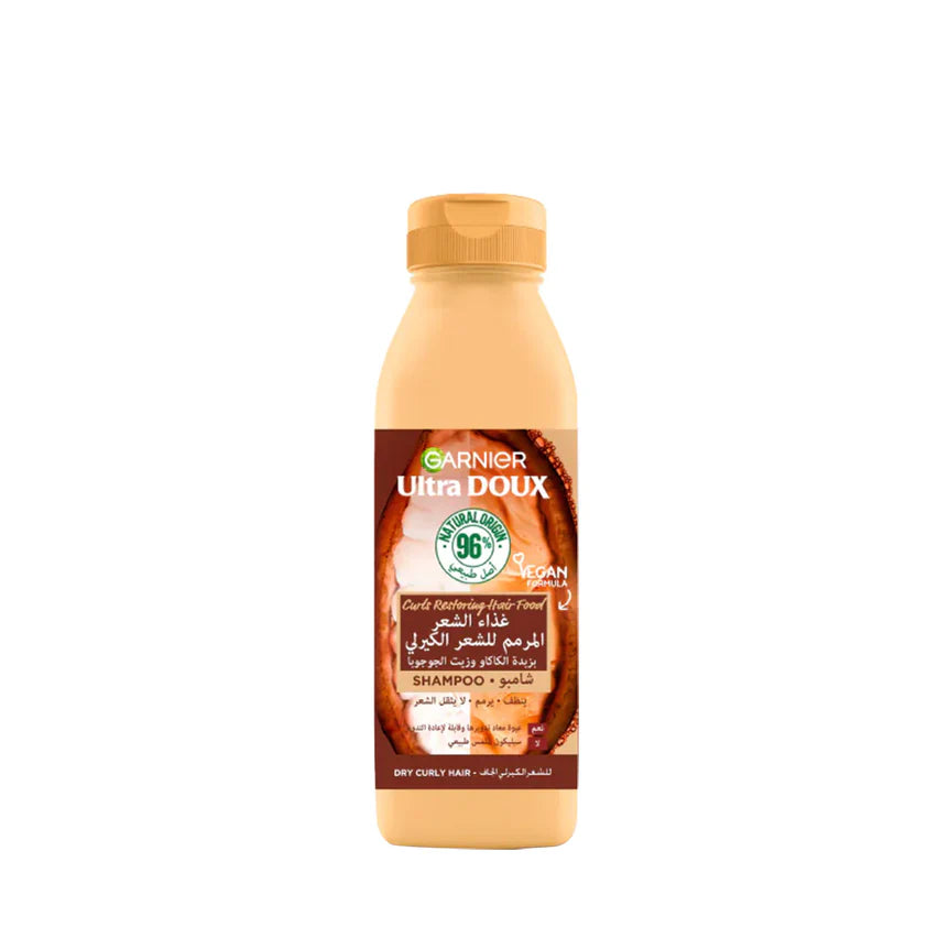 GARNIER ULTRA DOUX VEGAN HAIR FOOD COCOA BUTTER & JOJOBA OIL SHAMPOO 350ML