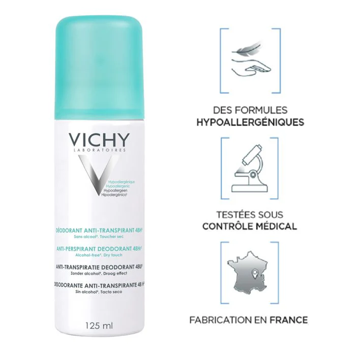 Vichy deo spray anti traces 4 8h 125ml
