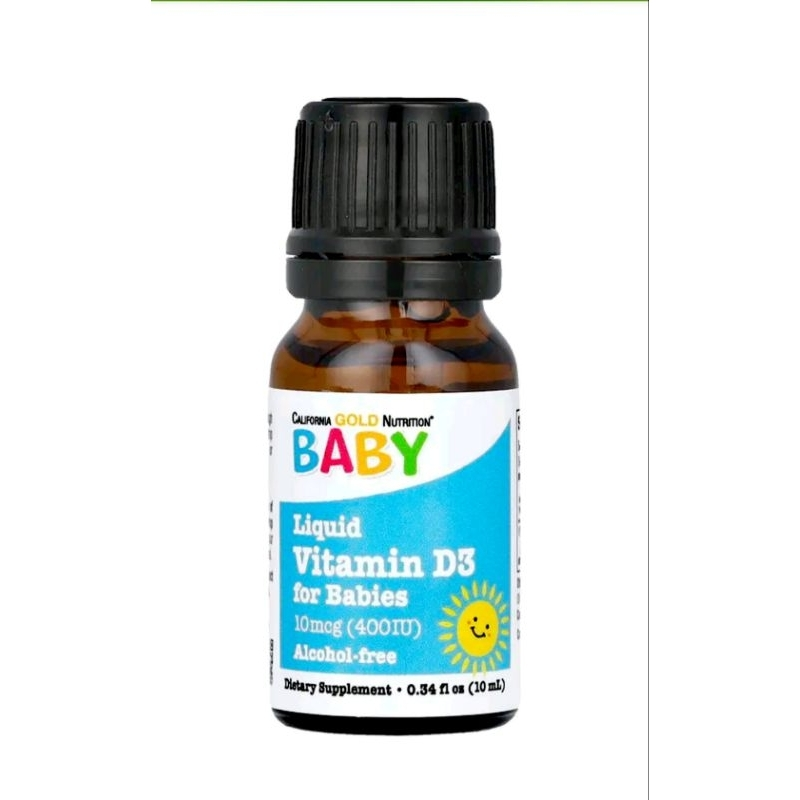 Vitamin D3 Drops, for baby/kids Unflavored, 10 mcg (400 IU)