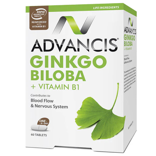 GINKGO BILOBA + VITAMIN B1 - 60 TABLETS