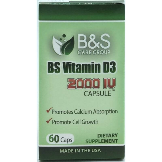 B&S BS Vitamin D3 2000 IU 60 capsules